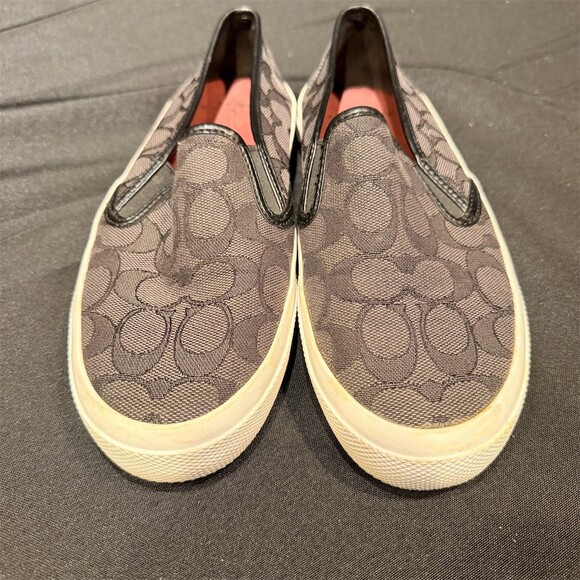 Coach Shoes - Coach Chrissy Signature Slip-On Sneakers Jacquard Canvas